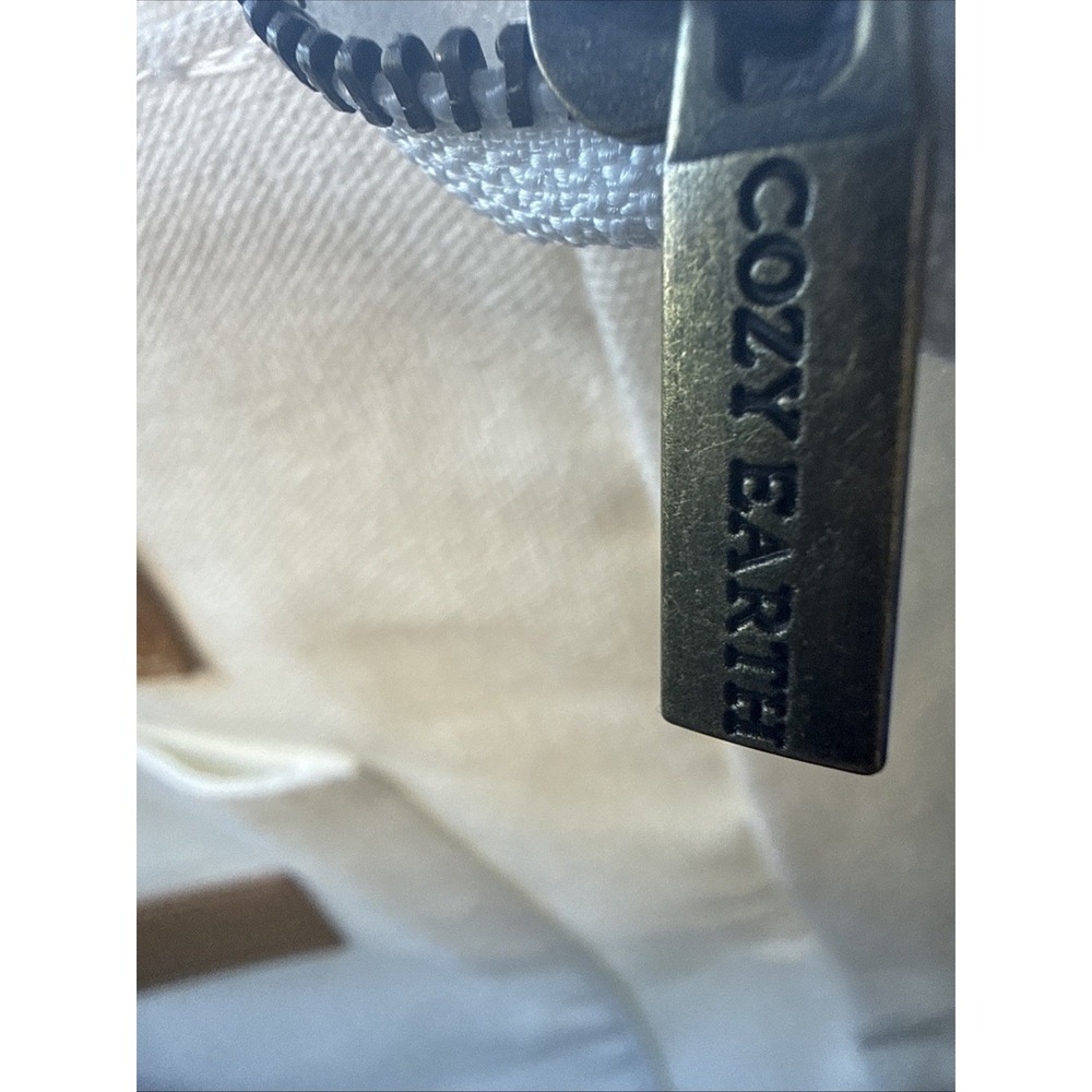 Cozy Earth Tote Storage Bag White Canvas Handbag Shoulder Strap Minimalist‎ - Picture 8 of 8